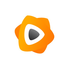 3D media play logo design. Colorful 3D media play logo vector template. Media play concept with 3D style design vector