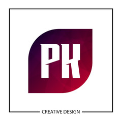 Initial PK Letter Logo Template Design