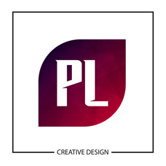 Initial PL Letter Logo Template Design