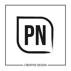 Initial PN Letter Logo Template Design