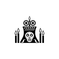 celebrating dia de los muertos icon. Element of day dead icon for mobile concept and web apps. Detailed celebrating dia de los muertos icon can be used for web and mobile