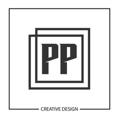 Initial PP Letter Logo Template Design