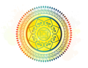 Mandala in water colors