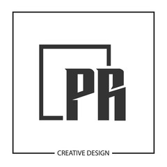 Obraz premium Initial PR Letter Logo Template Design
