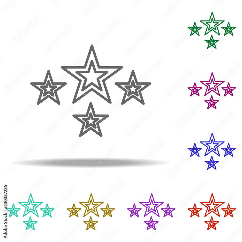 Poster star icon. elements of awards in multi color style icons. simple icon for websites, web design, mobi