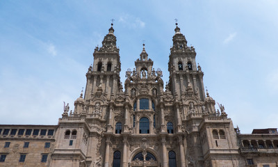 Fototapeta na wymiar Catedral de Santiago de Compostela restaurada.