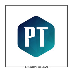 Initial PT Letter Logo Template Design