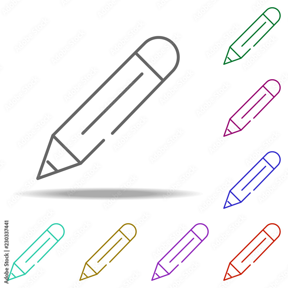 Aufkleber pencil icon. elements of construction in multi color style icons. simple icon for websites, web desi