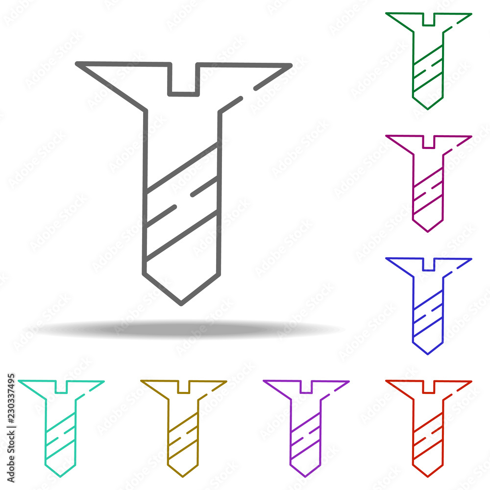 Poster screw, bolt icon. elements of construction in multi color style icons. simple icon for websites, web
