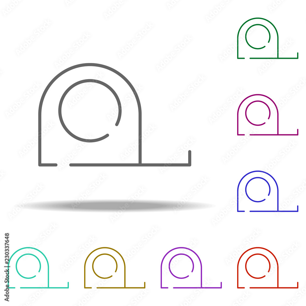 Poster centimeter, tape measure icon. elements of construction in multi color style icons. simple icon for 