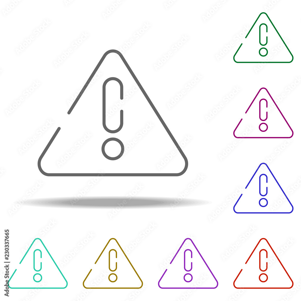 Poster warning sign icon. elements of construction in multi color style icons. simple icon for websites, we
