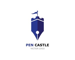 Castle Logo vector icon illustration design 