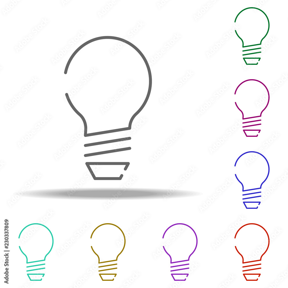 Poster bulb, glass icon. elements of construction in multi color style icons. simple icon for websites, web