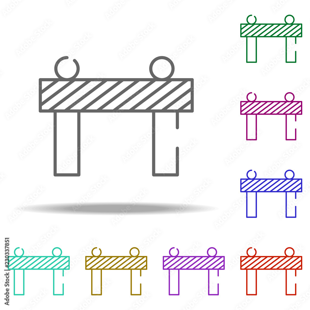 Poster road panel icon. elements of construction in multi color style icons. simple icon for websites, web 