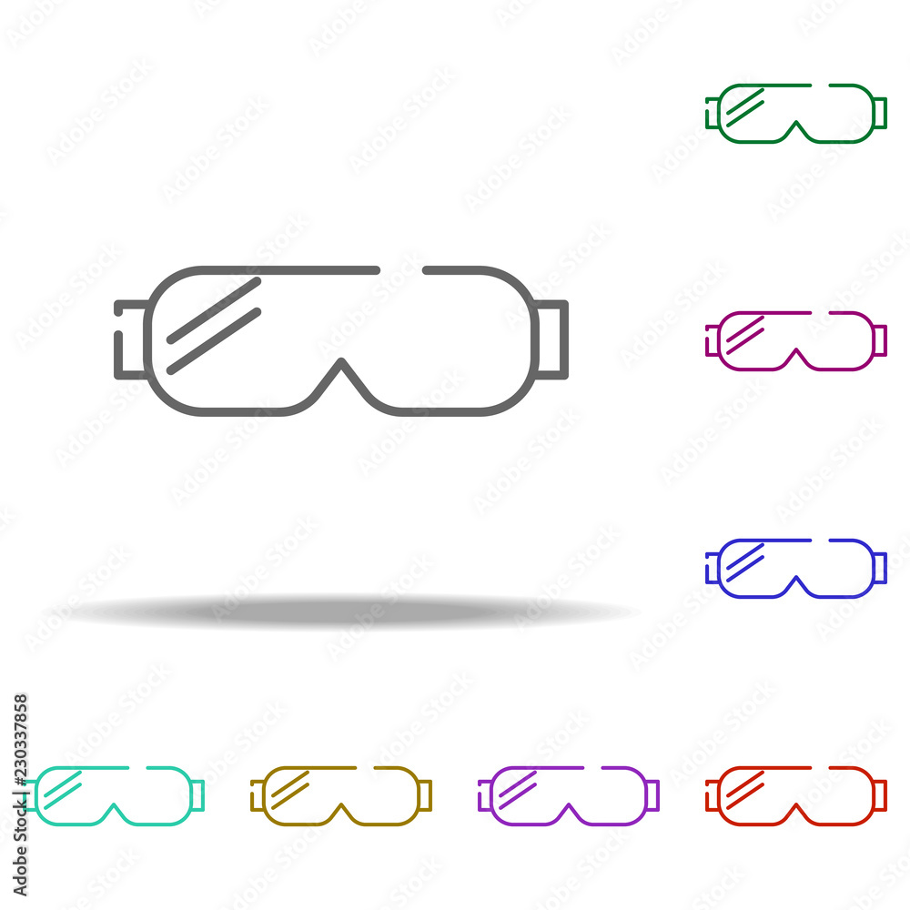 Aufkleber protective glasses icon. elements of construction in multi color style icons. simple icon for websit