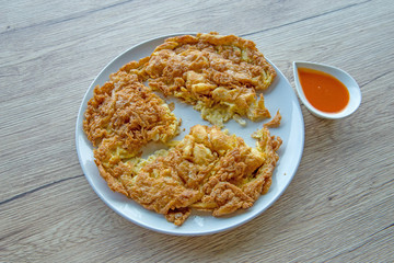 Thai style crab omelette