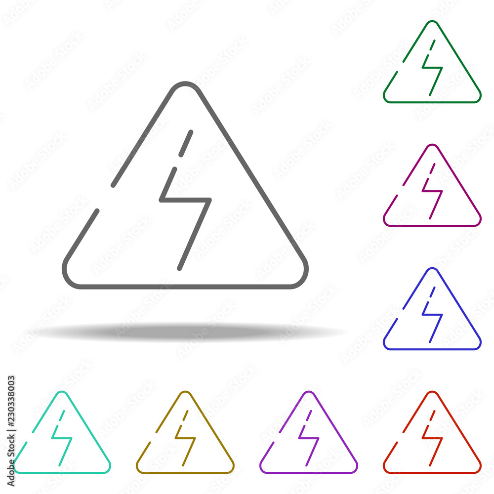 Poster the sign dangerous icon. elements of construction in multi color style icons. simple icon for websit