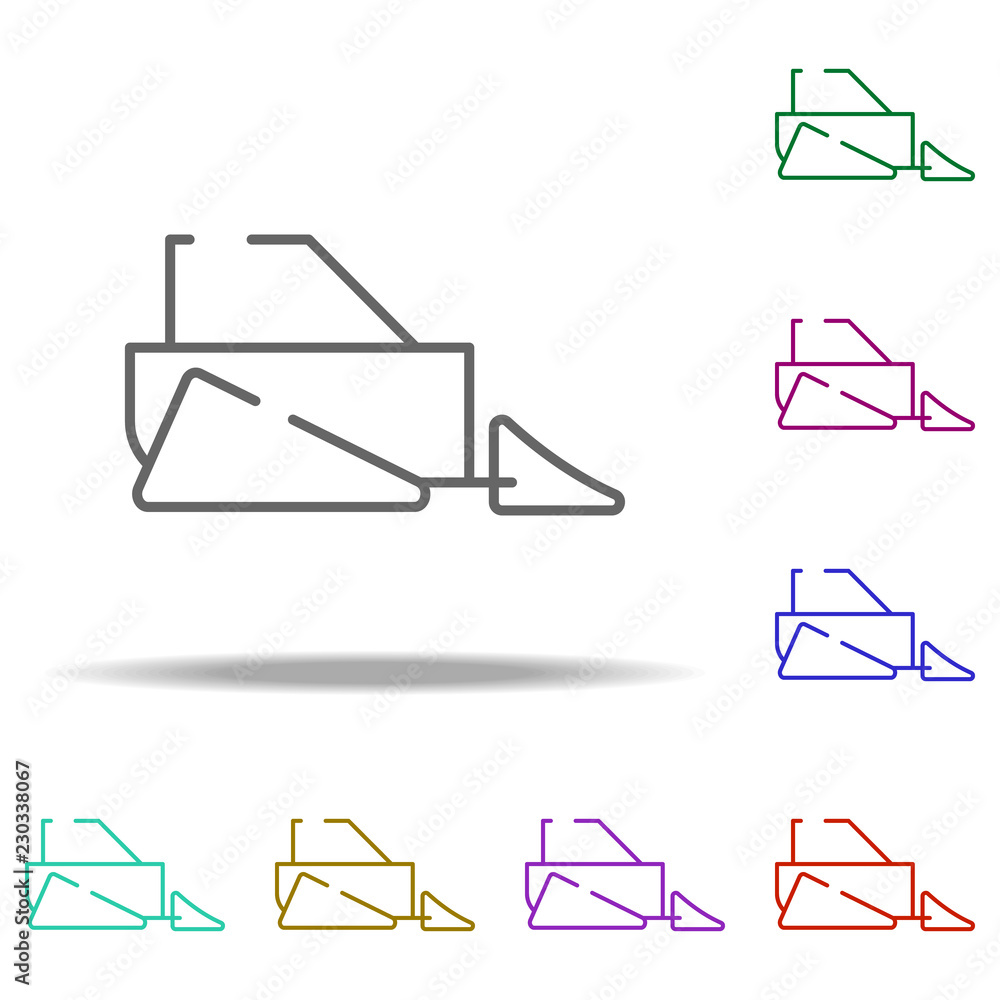 Poster scraper icon. elements of construction in multi color style icons. simple icon for websites, web des