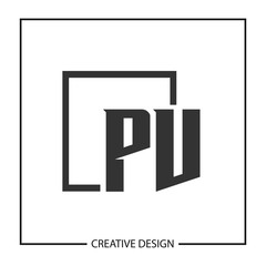 Initial PV Letter Logo Template Design