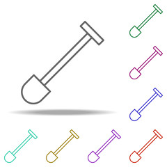 shovel icon. Elements of construction in multi color style icons. Simple icon for websites, web design, mobile app, info graphics