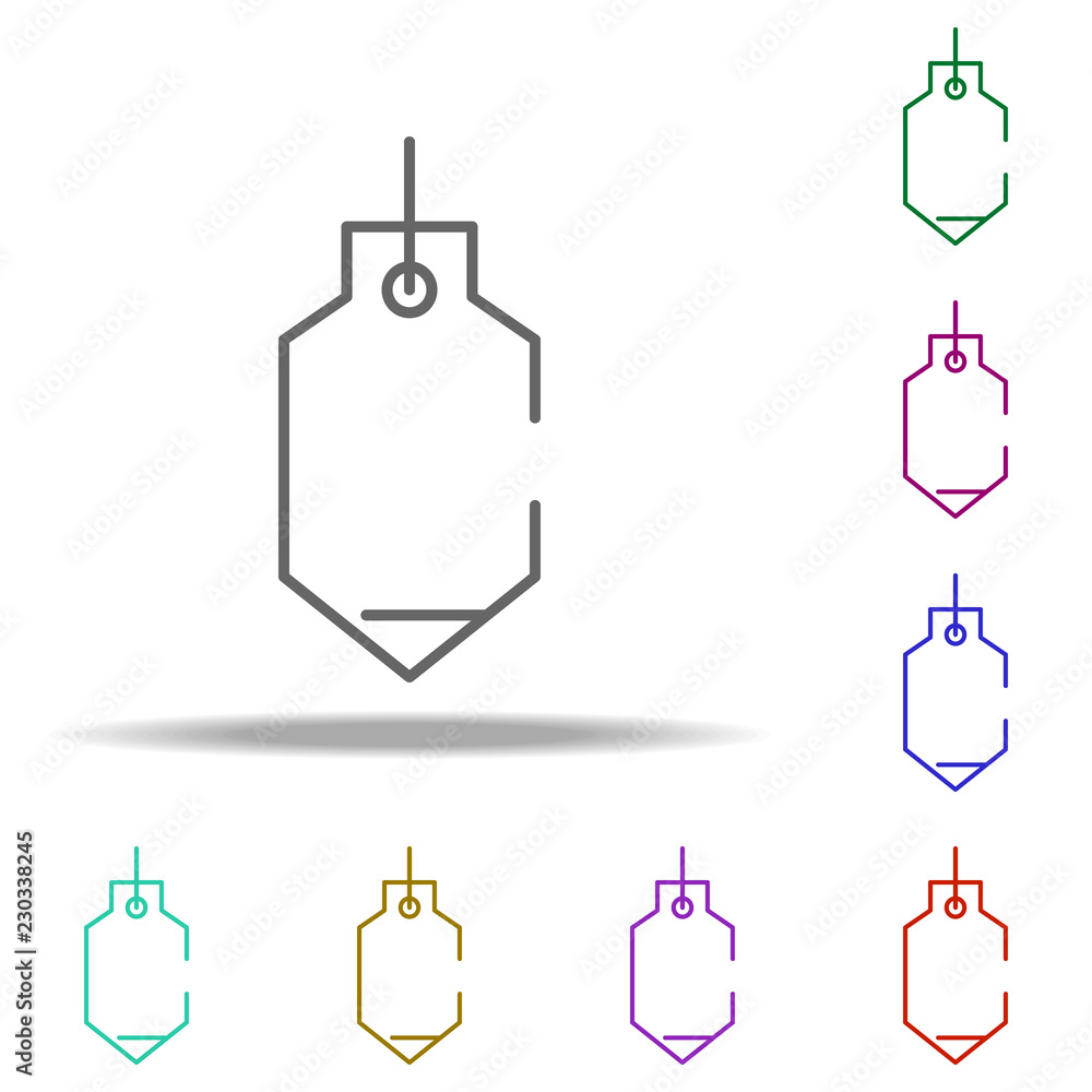 Poster sinker icon. elements of construction in multi color style icons. simple icon for websites, web desi