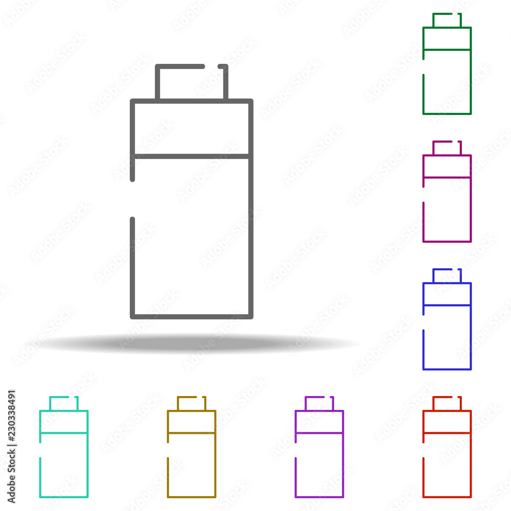 Poster full battery icon. elements of construction in multi color style icons. simple icon for websites, we