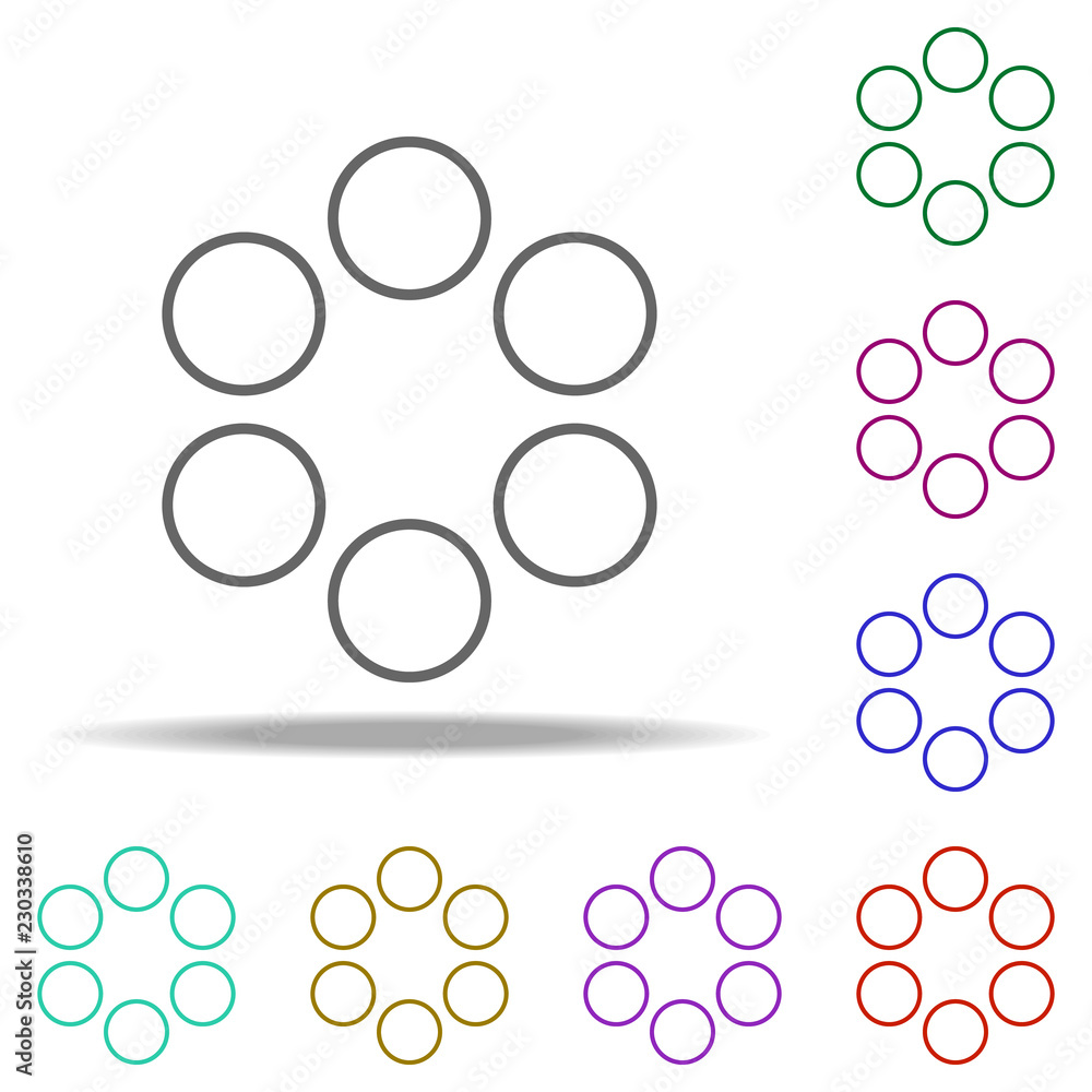 Poster circle icon. elements of eco in multi color style icons. simple icon for websites, web design, mobil