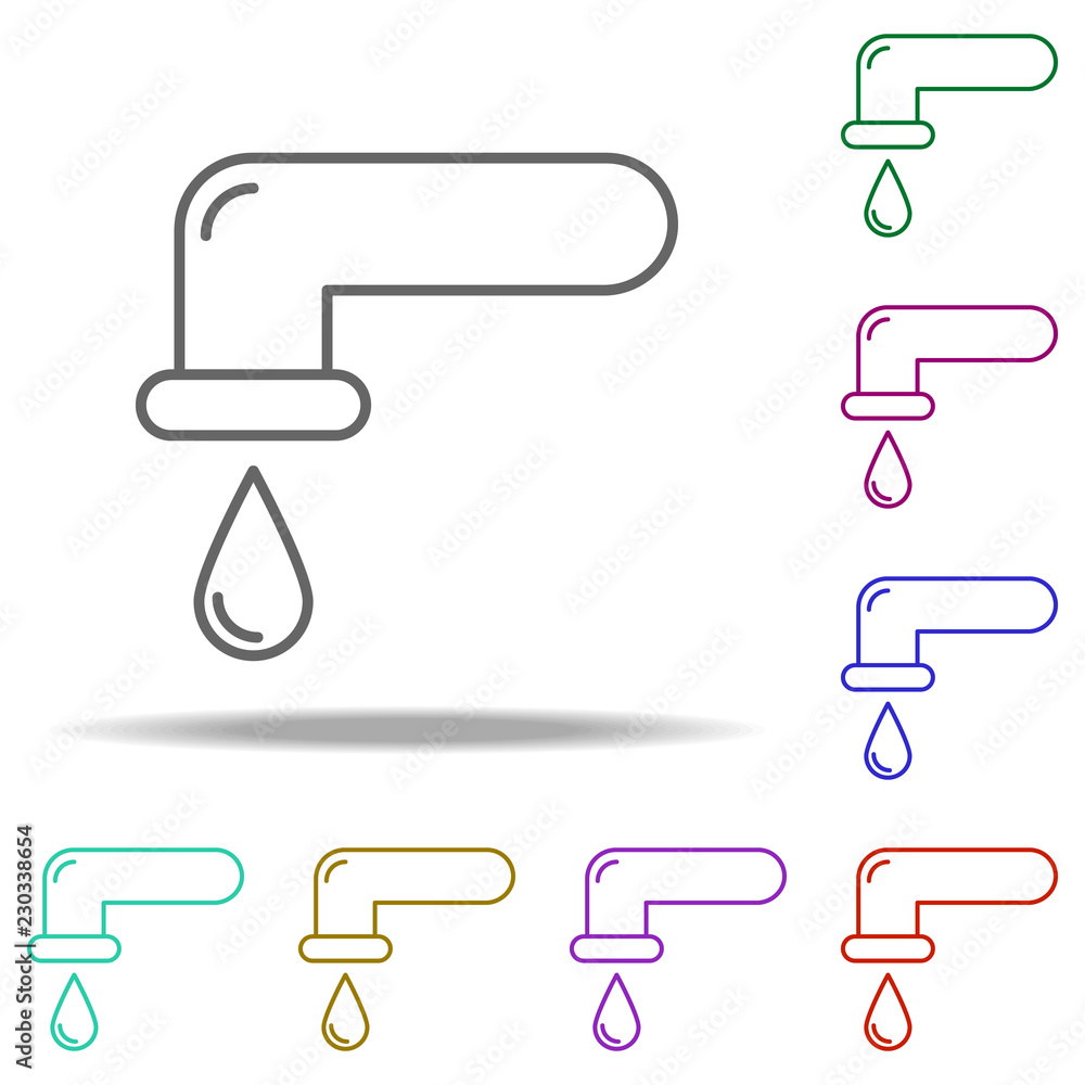 Poster droplet icon. elements of eco in multi color style icons. simple icon for websites, web design, mobi