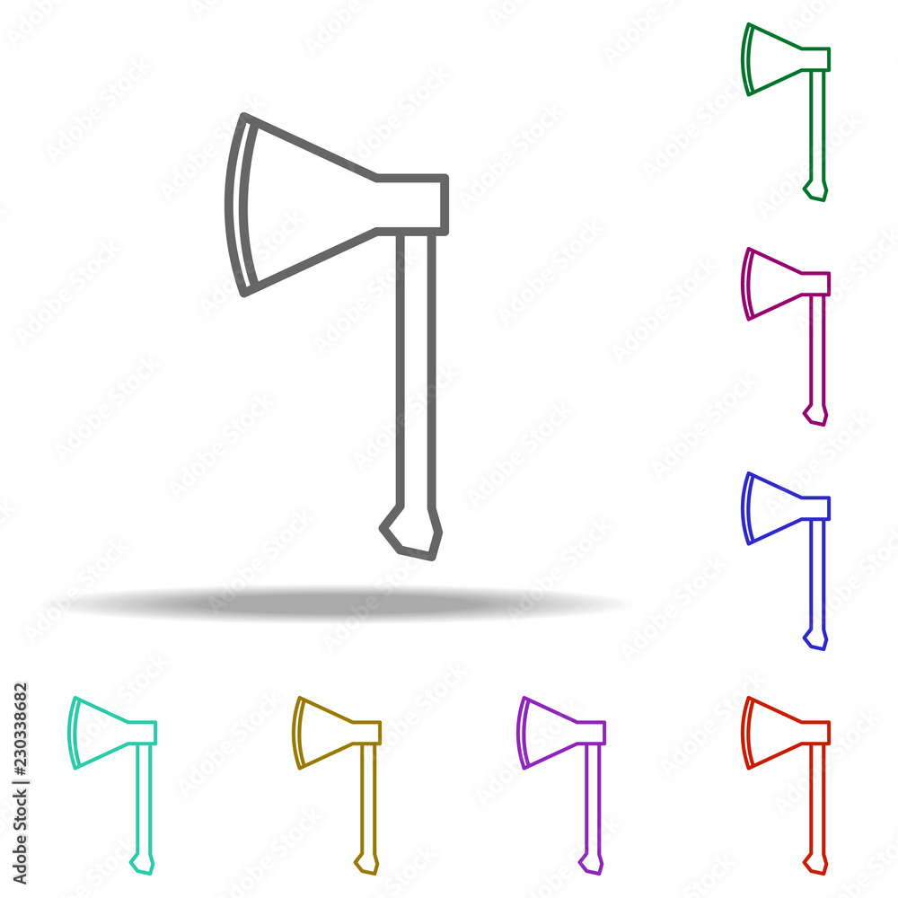 Poster axe icon. elements of eco in multi color style icons. simple icon for websites, web design, mobile a