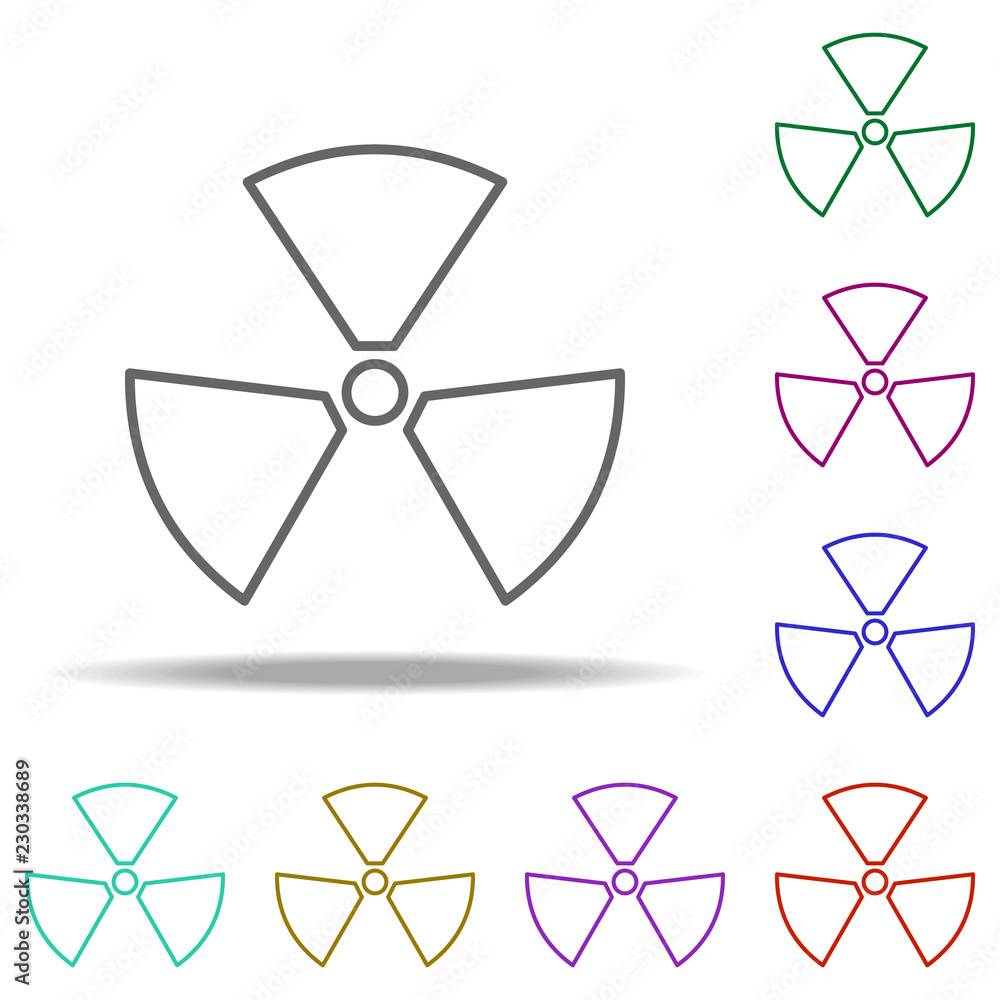 Poster nuclear icon. elements of eco in multi color style icons. simple icon for websites, web design, mobi