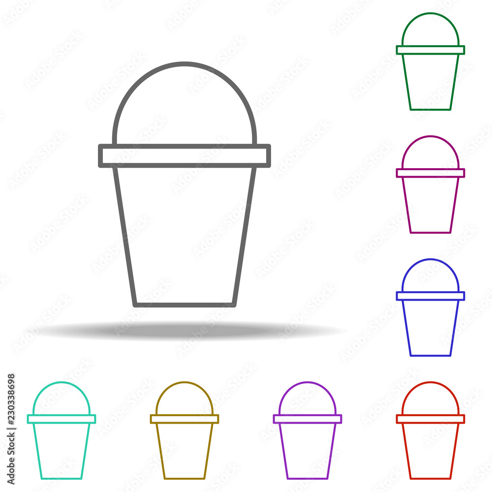 Poster bucket icon. elements of eco in multi color style icons. simple icon for websites, web design, mobil