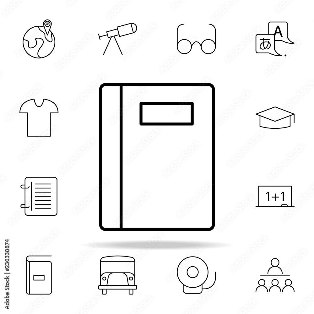 Poster notebook icon. school icons universal set for web and mobile