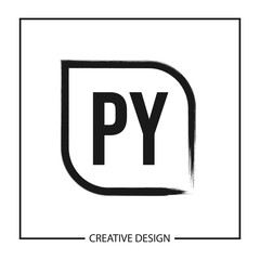Initial PY Letter Logo Template Design