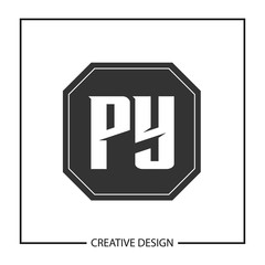 Initial PY Letter Logo Template Design