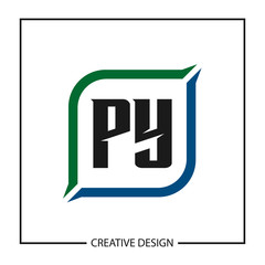 Initial PY Letter Logo Template Design