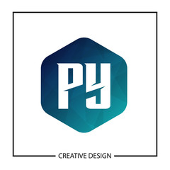 Initial PY Letter Logo Template Design