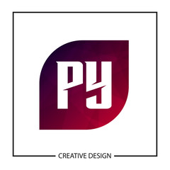 Initial PY Letter Logo Template Design
