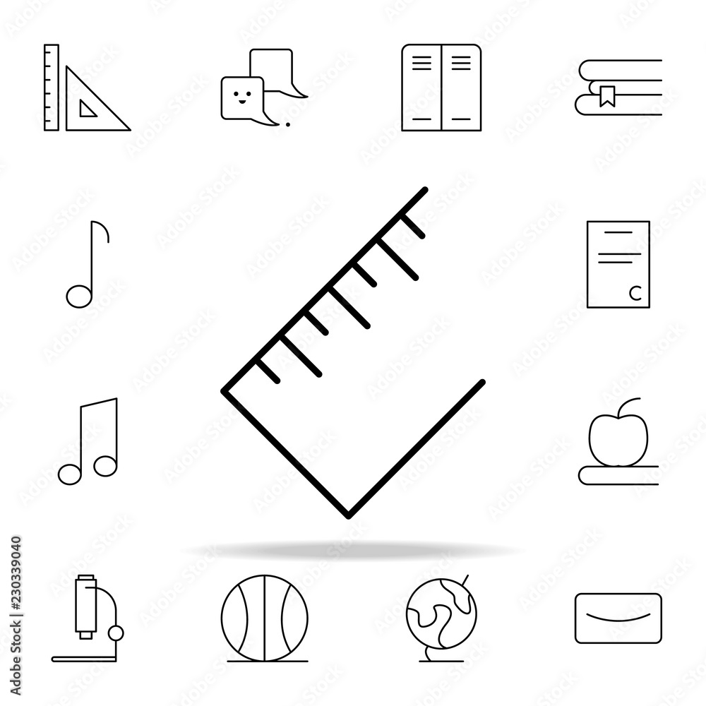 Poster ruler icon. school icons universal set for web and mobile