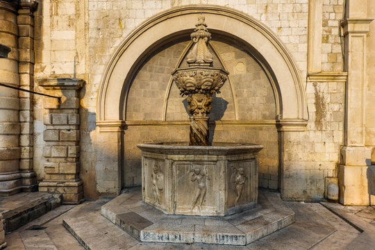 Small Onofrio's Fountain in Dubrovnik, Croatia, built by Petar Martinov in 1441.