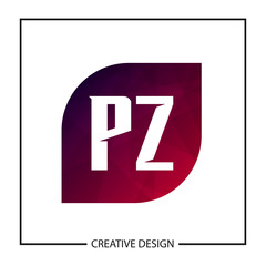 Obraz premium Initial PZ Letter Logo Template Design