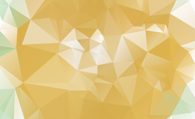 Light Orange vector Low poly crystal background. Polygon design pattern. Low poly illustration, low polygon background.