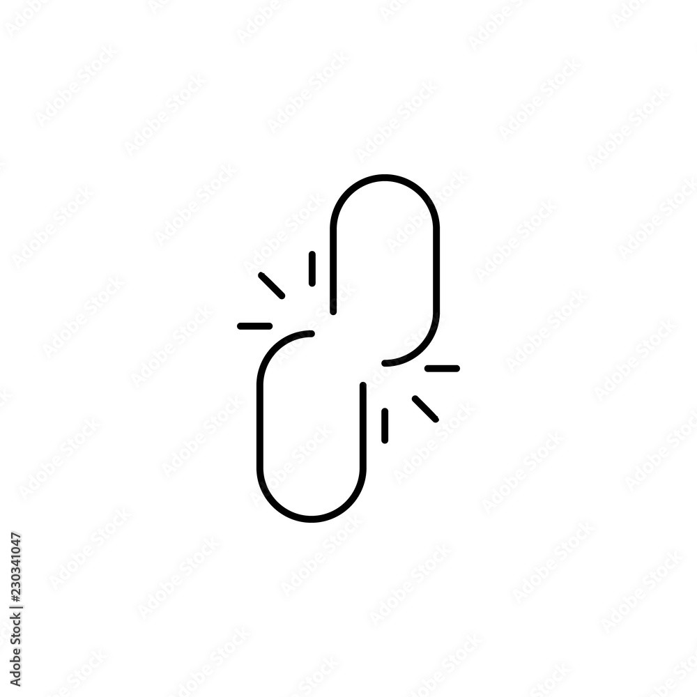 Poster broken link icon. element of simple web icon. thin line icon for website design and development, app