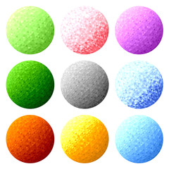 キュビズム　ジオメトリック 球　セット