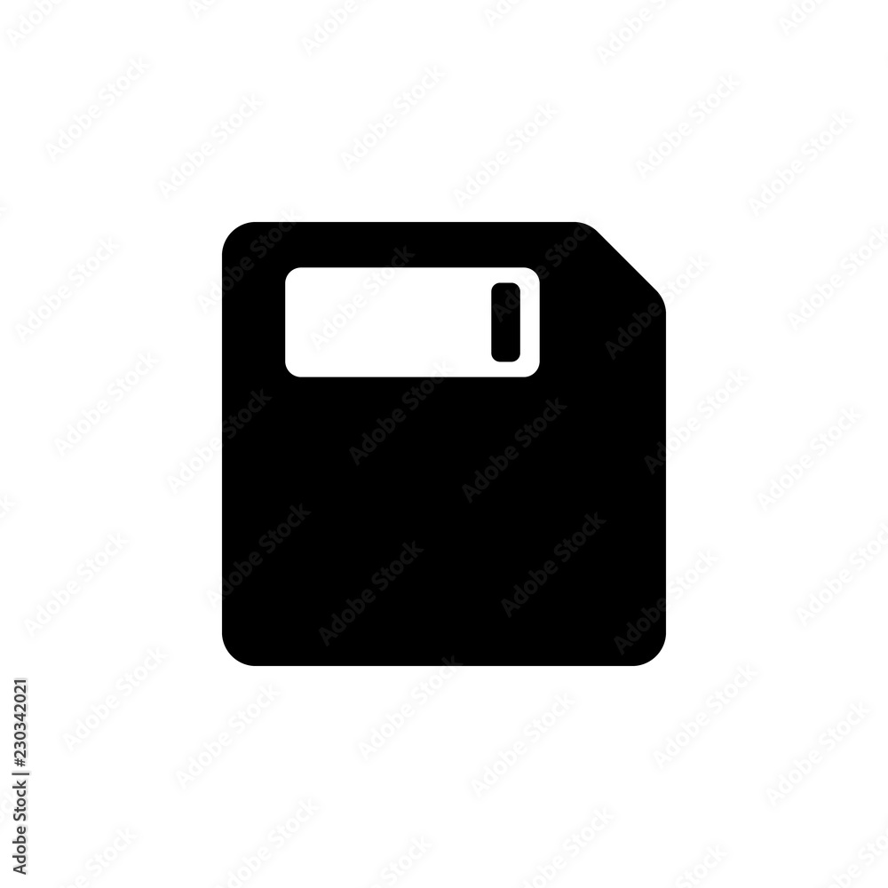 Poster floppy disk icon. one of simple collection icons for websites, web design, mobile app