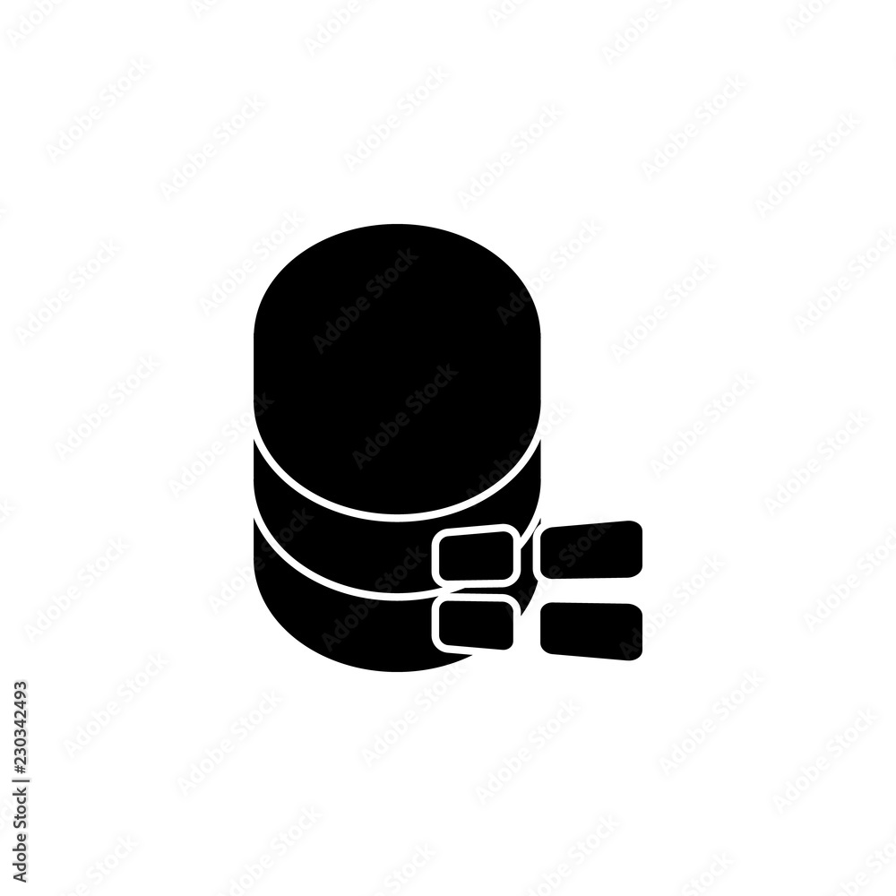 Poster database windows icon. one of simple collection icons for websites, web design, mobile app