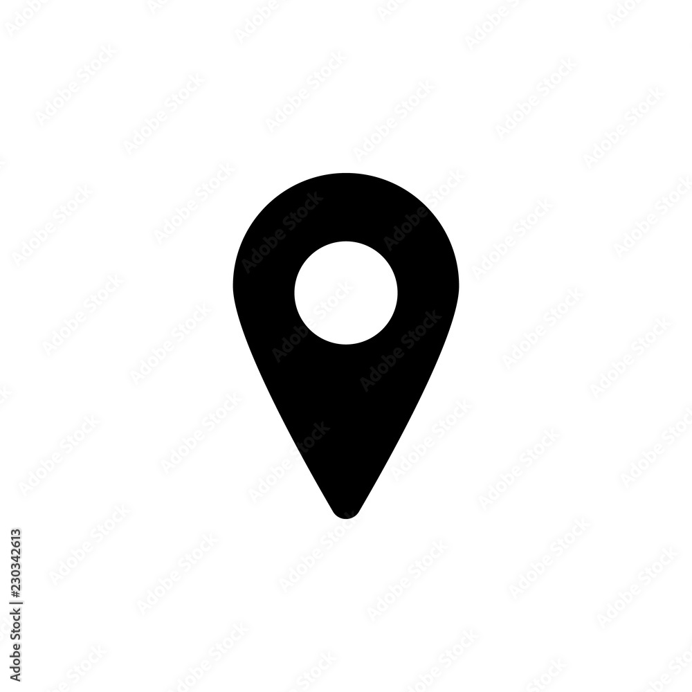 Poster location pin icon. one of simple collection icons for websites, web design, mobile app