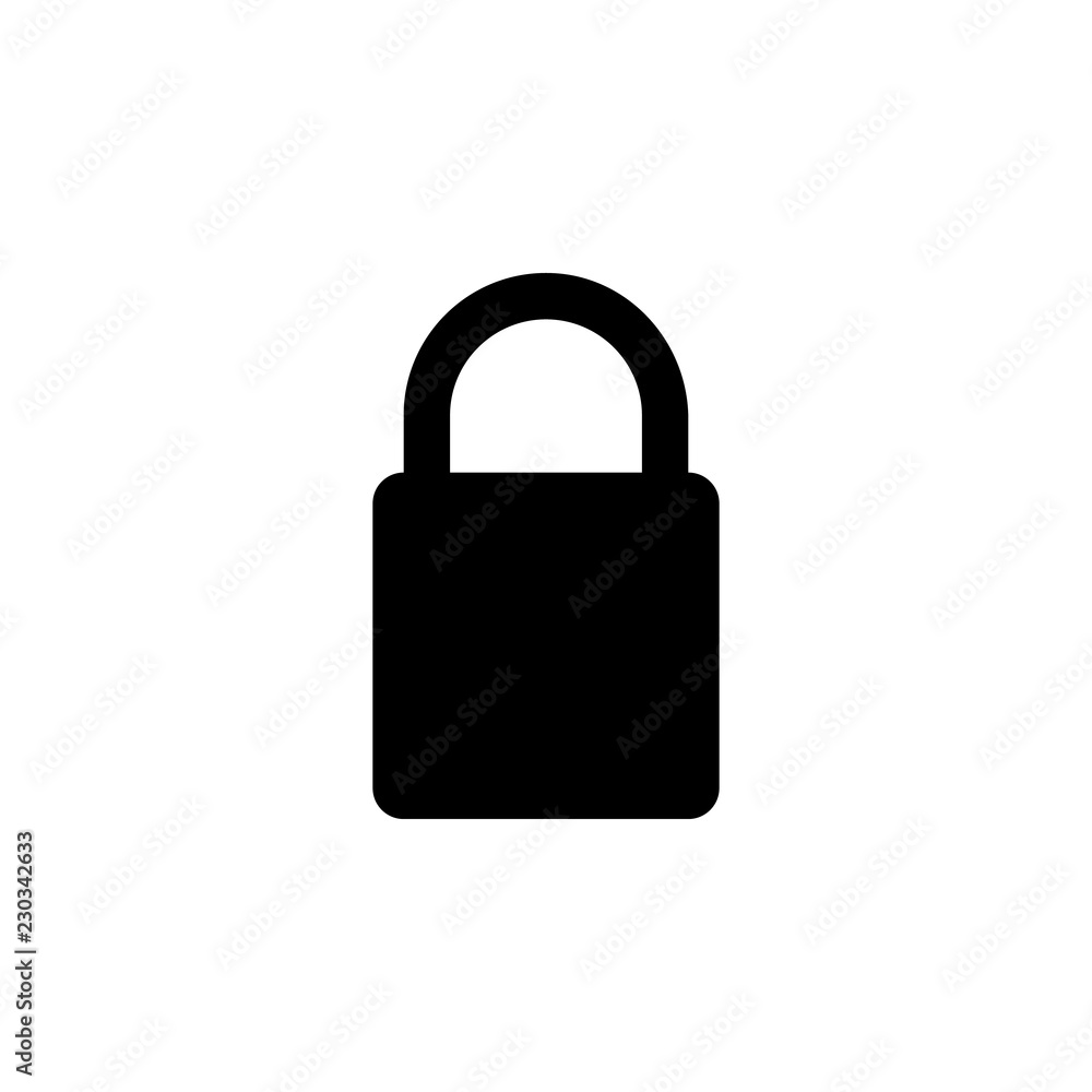 Poster locked icon. one of simple collection icons for websites, web design, mobile app