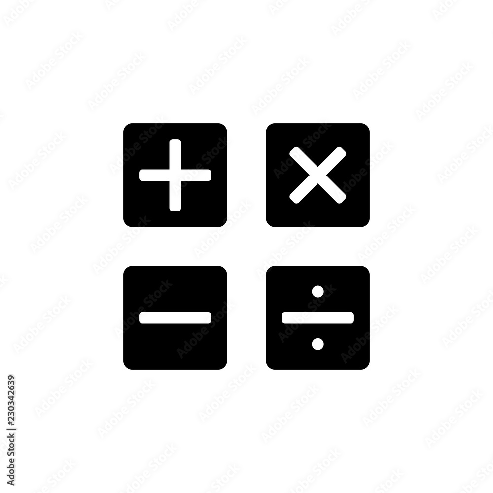 Aufkleber mathematical symbols icon. one of simple collection icons for websites, web design, mobile app