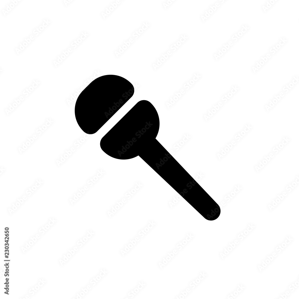 Aufkleber microphone icon. one of simple collection icons for websites, web design, mobile app