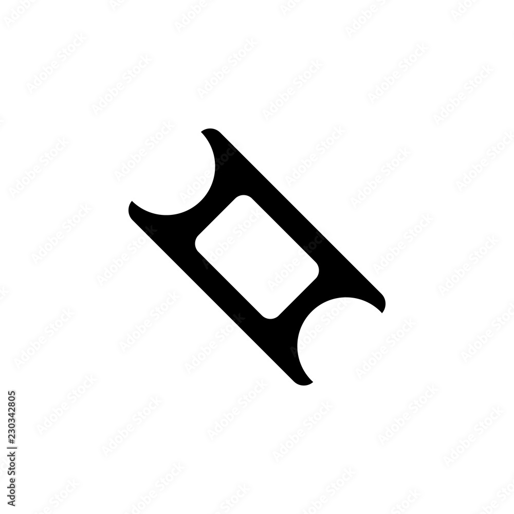 Poster ticket icon. one of simple collection icons for websites, web design, mobile app